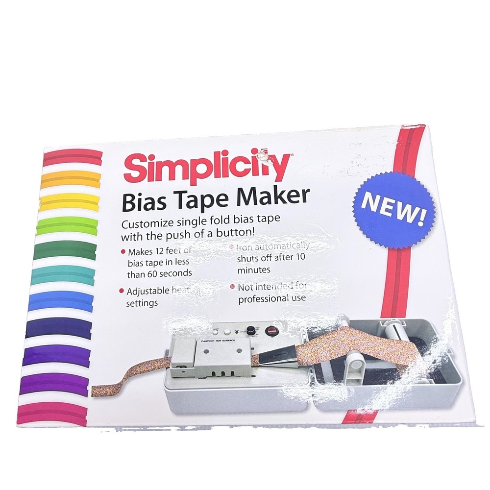 New Simplicity Bias Tape Maker 881925 Electric Sewing Quilting Craft Machine